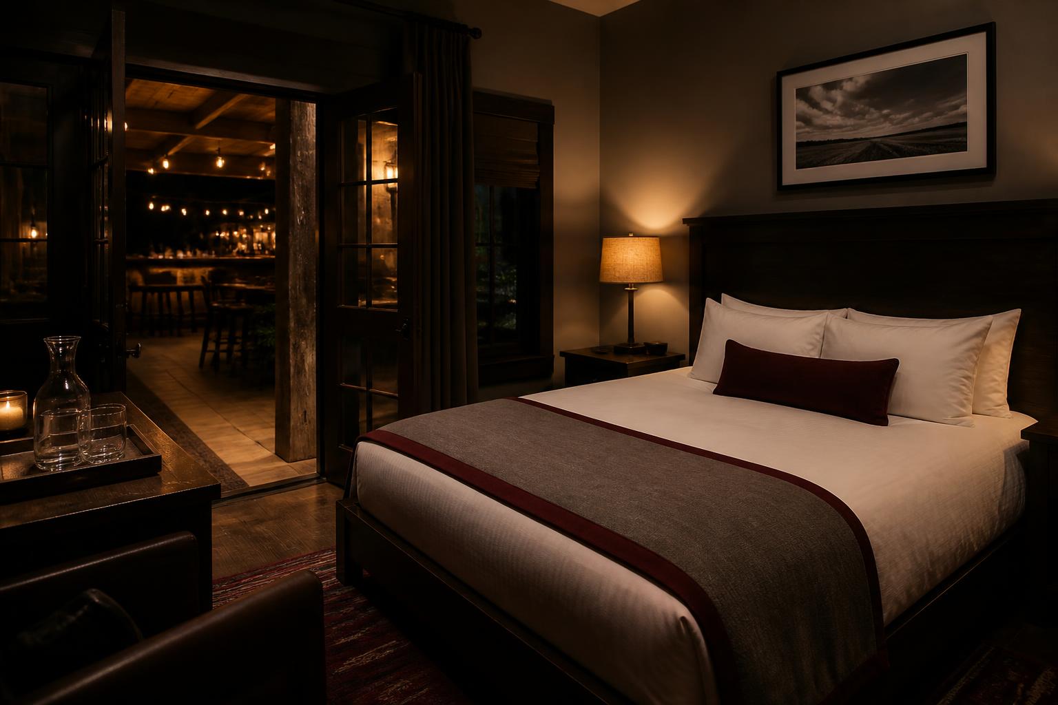 Guest room at the lodge